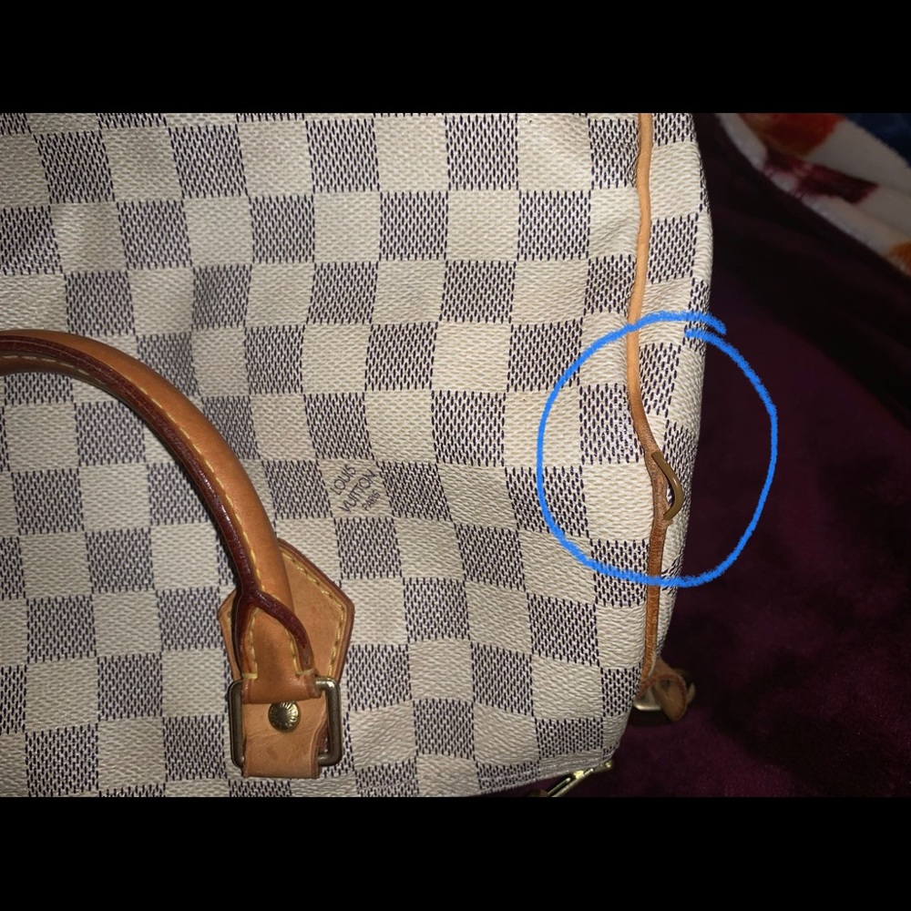 Preloved Louis Vuitton Speedy Damier Azur 30 Ivory - Picture 2 of 8